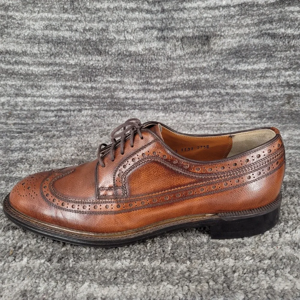 Imperial Grade Regal Wing Tip Brogue Brown Leather‎ Oxford USA Mens 7.5
